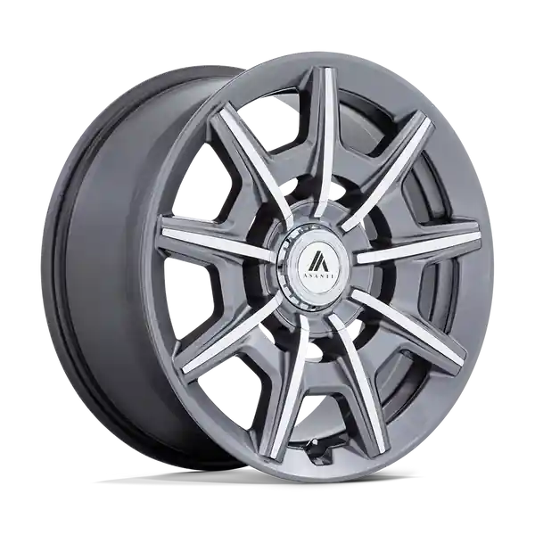 Asanti Black Abl-41 Esquire 22x10.5 5x112 / 5x120 38 74.1 Gloss Anthracite Bright Machined Livraison Gratuite