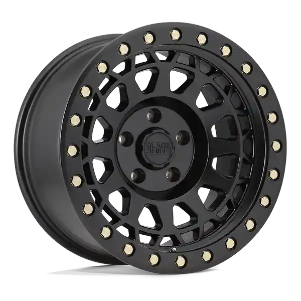 Black Rhino Primm 18x9.5 6x139.7 -12 112.1 Matte Black W / Brass Bolts Marque