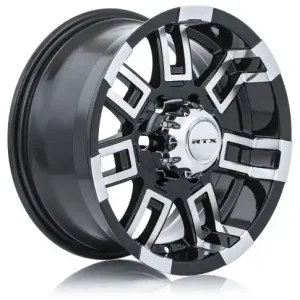 RTX Crush 16x8 5x114.3 12 73.1 Black Machined Paiement Sécurisé