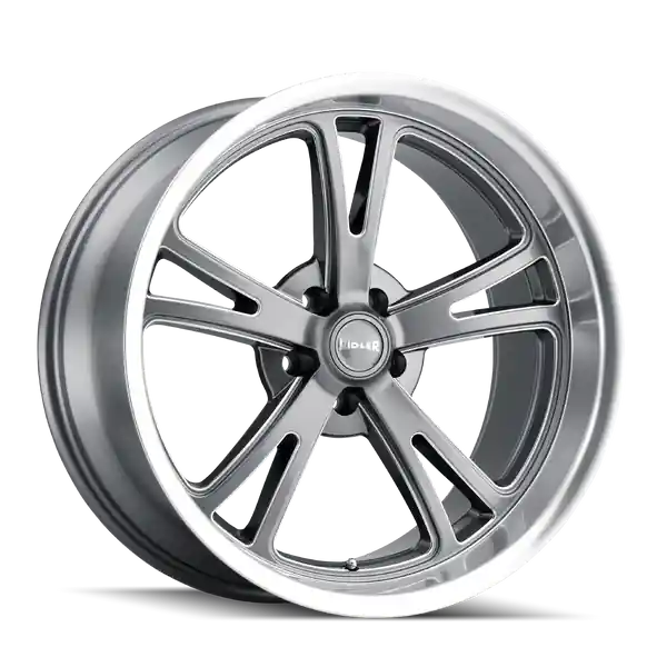 Haute Qualité Ridler 606 20x8.5 5x120.65 0 83.82 Grey W / Milled Spokes & Diamond Lip