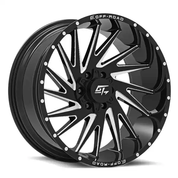 Authentique GT Offroad Tomahawk 22x10 8x165.1 / 8x180 -18 125.2 Gloss Black Milled