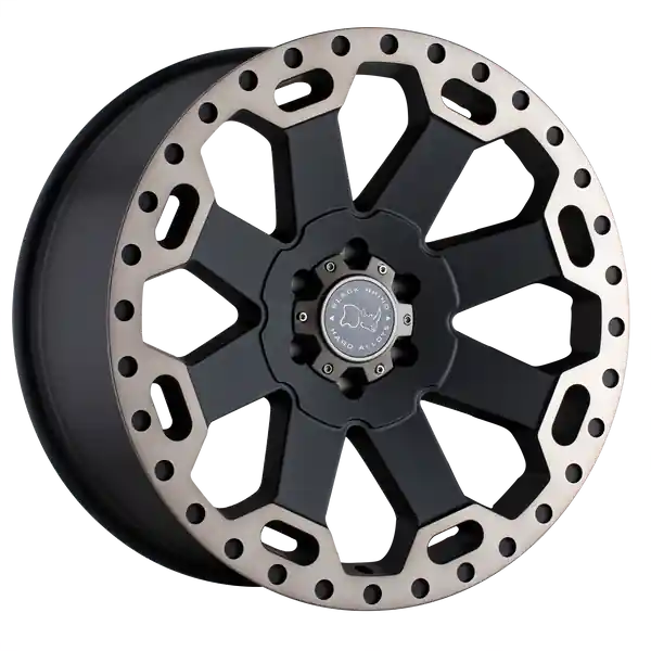 Black Rhino Warlord 17x8 6x130 52 84.1 Matte Black W / Machined Dark Tint Prix Réduit