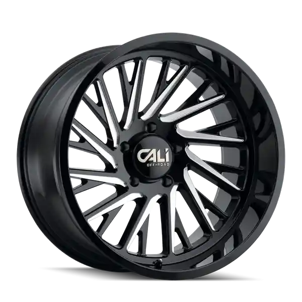 Cali Off-road Purge 9114 20x10 5x127 -25 78.1 Gloss Black Milled Livraison Gratuite