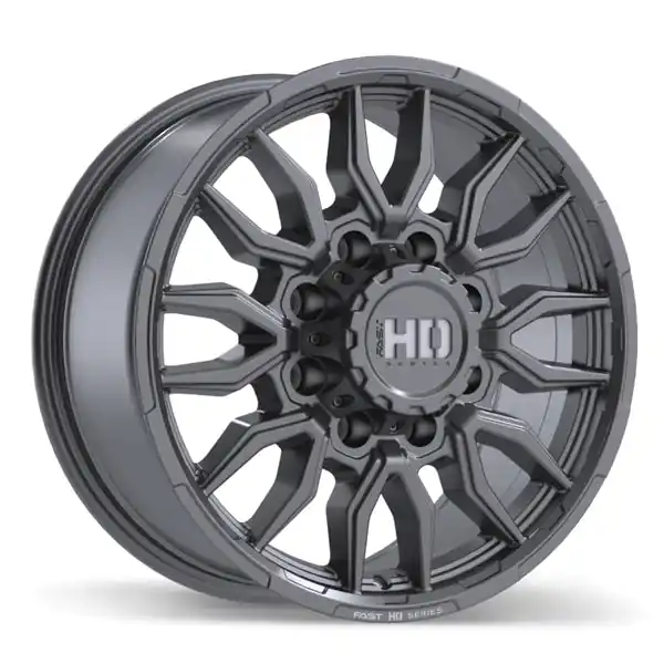 Gros Lot Fast HD Grit 18x8.5 8x165.1mm +33 116.7mm Satin Gunmetal with Milling
