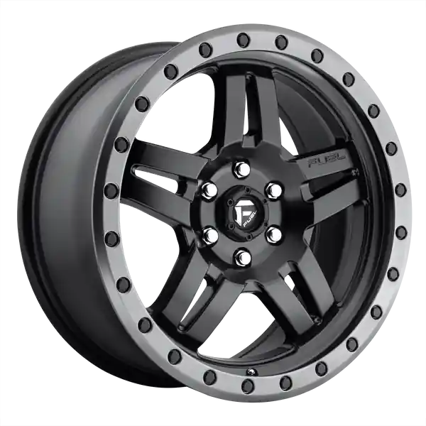FUEL OFF-ROAD D557 ANZA 15X8 5X114.3 -18 72.56 MATTE BLACK GUN METAL RING Premium