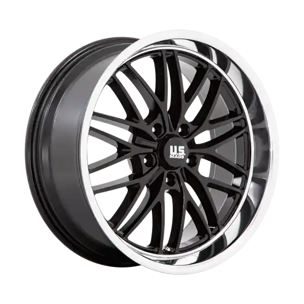 Prix Réduit Us Mag 1pc U138 Santa Cruz 20x8.5 5x120.65 6 72.56 Gloss Black With Diamond Cut Lip