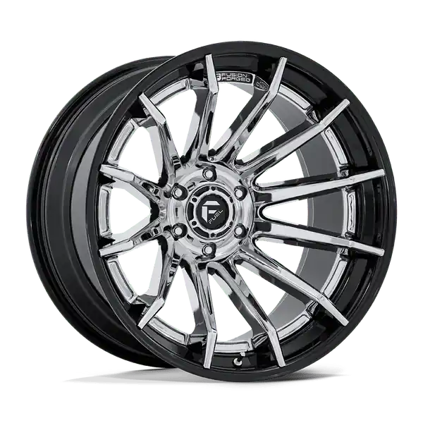 Achat Immédiat Fuel 1PC Fc403 Burn 22x10 5x127 -18 71.5 Chrome With Gloss Black Lip