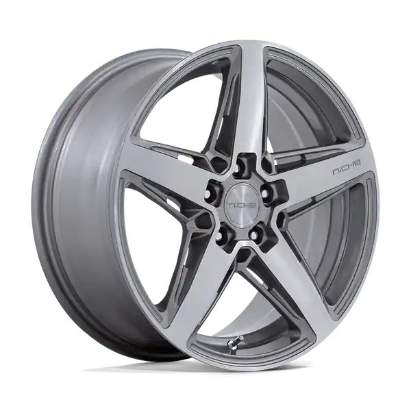 Niche 1pc M270 Teramo 18x8 5x120 40 72.56 Anthracite Brushed Face Tint Clear Vente Directe