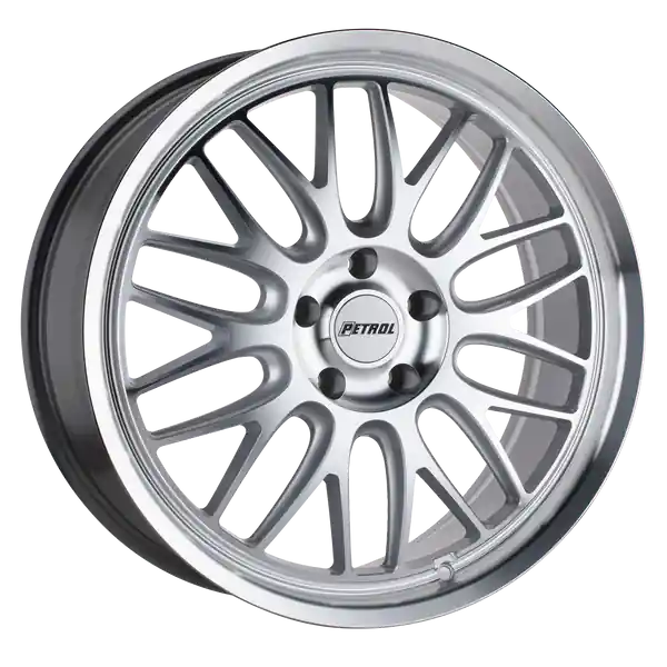 Petrol P4c 19x8 5x115 40 76.1 Silver W / Machined Face & Lip Paiement Sécurisé