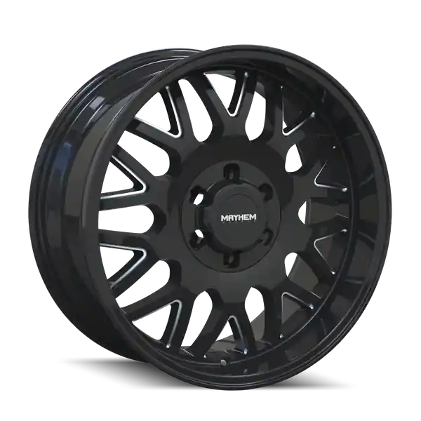 Mayhem Tripwire 8110 20x9 8x170 0 130.8 Gloss Black / milled Spokes Livraison Express
