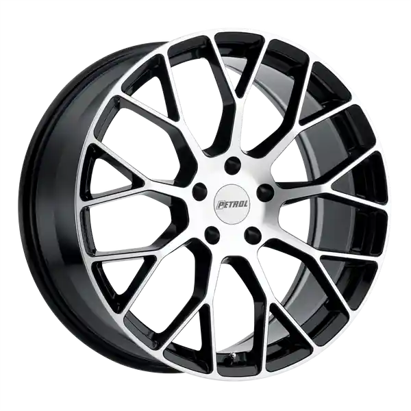 Petrol P2b 17x8 5x112 32 72.1 Gloss Black W / Machined Face Achetez Aujourd’hui