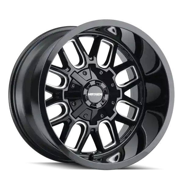Mayhem Cogent 8107 22x10 6x135 6x139.7 -27 106 Gloss Black / milled Spokes Commander Vite
