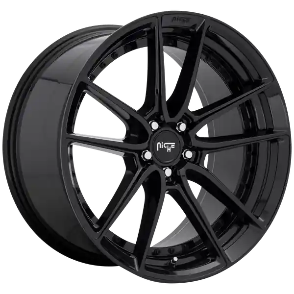 Niche 1pc M223 Dfs 19x8.5 5x120 35 72.56 Gloss Black Fait Main