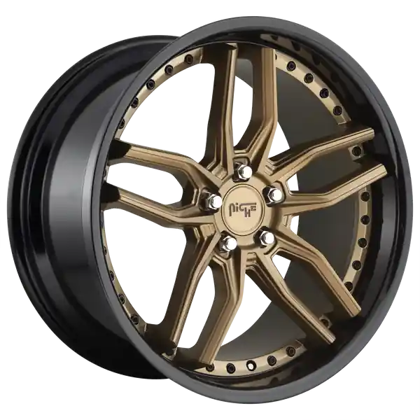 Soldes Niche 1pc M195 Methos 20x10.5 5x115 20 71.5 Matte Bronze Black Bead Ring